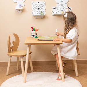 Montessori-inspiriertes Geschenk für Kinder – Holz Tisch und Stuhlset perfekt für Geburtstage und Weihnachten.