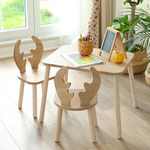 Montessori-inspiriertes Geschenk für Kinder – Holz Tisch und Stuhlset perfekt für Geburtstage und Weihnachten