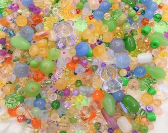 Teddy Bears’ Picnic Glass Bead Mix in Free Storage Box. Curated Kawaii Joyful Beads for Jewelry Making, DIY Bracelets, Crafts 30/50/100g