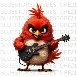 3 Grumpy Birds Watercolor Clipart, Fluffy Cute Birds, Commercial Use, High Quality PNG & JPG, Printable clipart, Digital download
