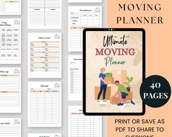Printable Moving Planner: Ultimate Home Relocation Organizer (Digital Download)