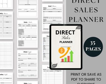 Planer sprzedaży bezpośredniej: Organizator i narzędzie do śledzenia działalności (plik PDF do pobrania w wersji cyfrowej)