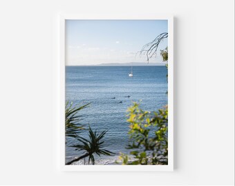 Calm Ocean Wall Art, Sunshine Coast | Noosa Heads Wall Art, Australia Photography, Minimalist Wall Art, Travel Photo