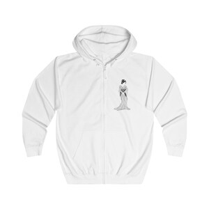 Elegant Geisha Full Zip Hoodie | Unisex Stylish Outerwear for Cultural Enthusiasts