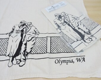 Kissing Couple Tea Towel Olympia