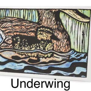 Duckling   - Linoblock - greeting card