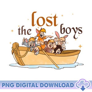 Disneyland Peter Pan The Lost Boys Squad PNG, Peter Pan Neverland, Walt Disneyworld, Magic Kingdom, Family Birthday Trip, Digital Download