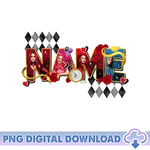 Personalized Descendants The Rise Of Red PNG, Custom Name Descendants Movies Birthday Gift, Disneyland Family Matching, Digital Download