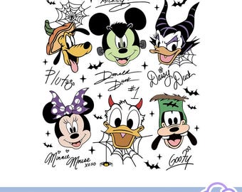Disneyland Halloween PNG, Mickey And Friends Halloween Png, Mickey's Not So Scary Halloween, Magic Kingdom, Trick Or Treat, Digital Download