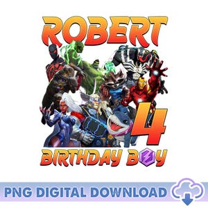 Avengers Birthday PNG, Superhero Birthday Png, Superhero Family Birthday Matching Png, Birthday Superhero, Family Trip Png, Digital Download