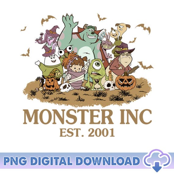 Monster Inc Est 2001 Halloween PNG, Monster Inc Png, Mike and