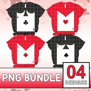 Alice In Wonderland Costume PNG Bundle, Playing Card Halloween Costume Png, The Playing Cards Cosplay Png, Halloween Party, Digital Download