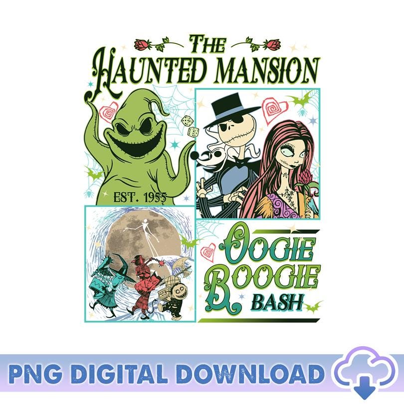 Retro Oogie Boogie Haunted Mansion Halloween PNG, Nightmare On Main Street Png, Oogie Boogie Bash Png, Spooky Season Png, Digital Download