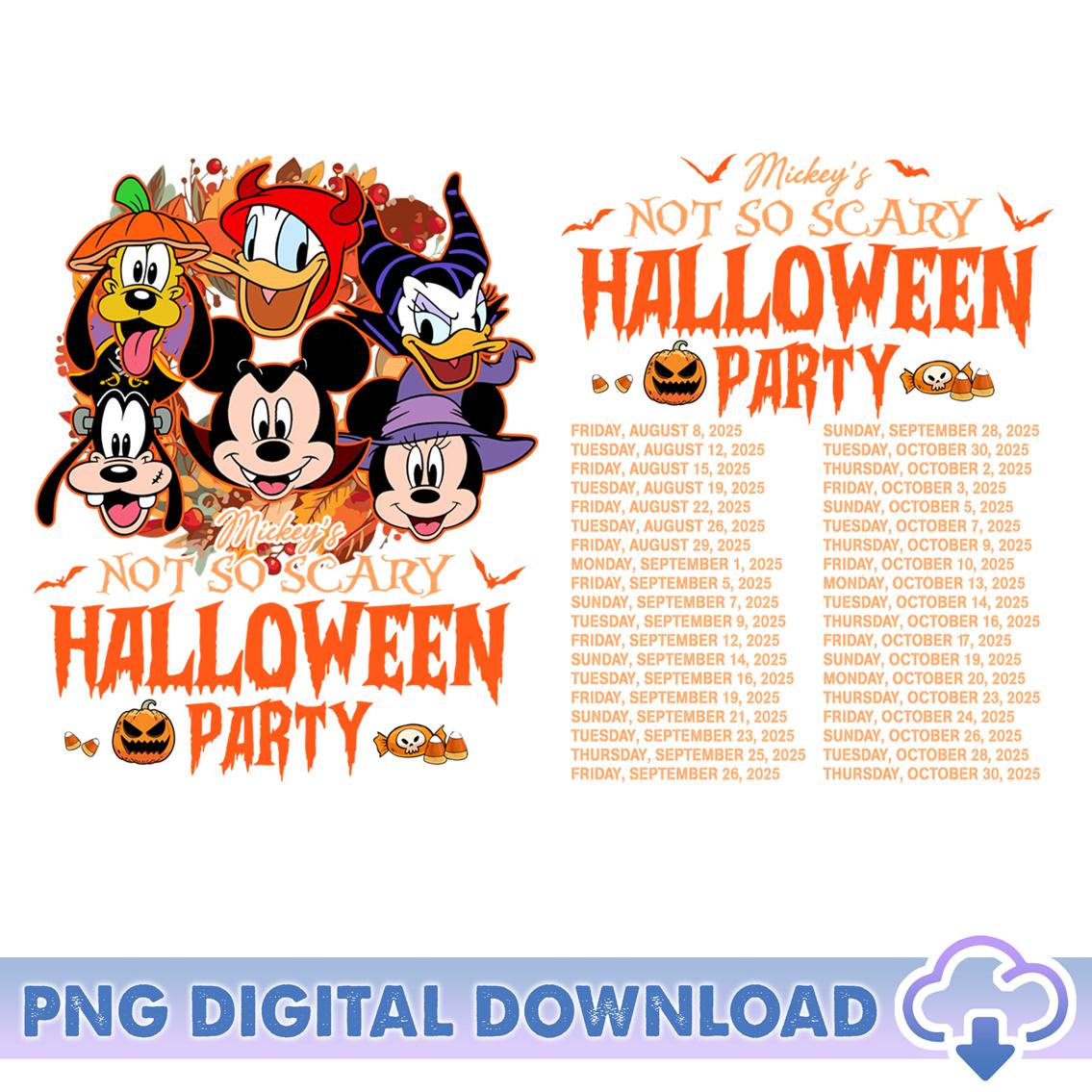 Mickey's Not So Scary Halloween Party PNG, Disneyland Halloween, Mickey And Friends Halloween Png, Halloween Matching Trip, Digital Download
