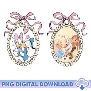 Disneyland Donald Daisy Liebhaber PNG, Donald Daisy Locket Png, süße Medaillon Schleife Png, Disneyland Png, Donald Daisy Kokette Png, digitaler Download