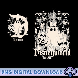 Vintage Disneyworld Minnie Ghost PNG, Disneyworld Est1971, Disneyworld Halloween Png,Mickey&#39;s Not So Scary, Halloween Party,Digital Download