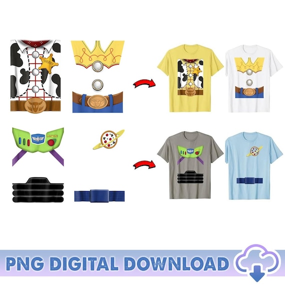 Toy Story Characters Halloween Costume PNG Bundle, Buzz Lightyear