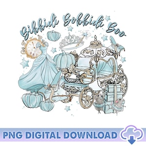 Cinderellä Bibbidi Bobbidi Boo PNG, Disneyland Princess, Walt Disneyworld, Princess Birthday Girls Trip Png, Magic Kingdom, Digital Download