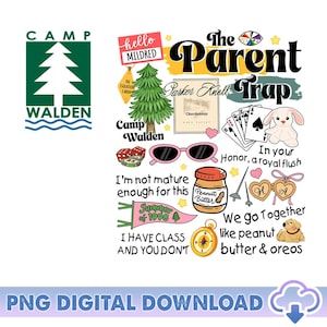 The Parent Trap Camp Walden PNG, The Parent Trap Png, Parker Knoll Png, Hallie Annie Parker Png, Camp Walden Vacation Trip, Digital Download
