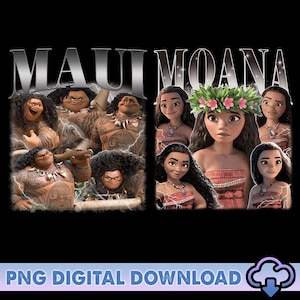 Maui Moana Movies PNG, Maui Png, Moana Png, Father&#39;s Day Gift, Polynesian Png, Disneyland Trip Outfits, Family Vacation Png Digital Download