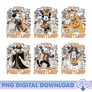 Walt Disneyworld Halloween PNG Bundle, Mickey And Friends Halloween Png, Mickey Not So Scary Halloween Party, Magic Kingdom Digital Download