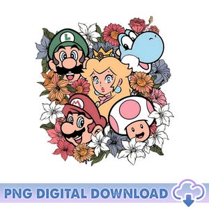 Retour à Mario Floral PNG, le film Super Mario Bros, Main Street USA, Mario Trip Png, Super Mario Png, Mario 1985 Png, téléchargement numérique