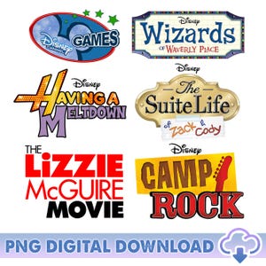 Disneyland Channel Movies Games Logo Classic PNG Bundle, Games Channel Squad Matching, Disneyland Vacation, Family Matching Digital Download