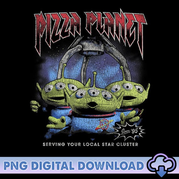 Retro Toy Story Pizza Planet Serving Your Local Star PNG, Pizza Planet Toy Story Png, Disneyland Vacation, Disneyland Pixar Digital Download