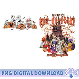 Micky ist nicht so beängstigend, Halloween Party PNG, Walt Disneyworld, Disneyland Micky und Freunde Halloween Png, Süßes oder Saures, digitaler Download