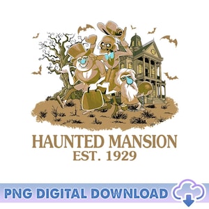 Vintage The Haunted Mansion Halloween PNG, Hitchhiking Ghosts Png, Disneyland Halloween, Trick Or Treat, Halloween Party, Digital Download