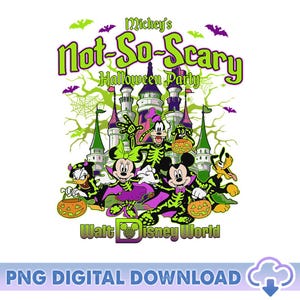 Mickys nicht so beängstigende Halloween-Party PNG, Walt Disneyworld, Micky und Freunde Halloween, Disneyland Familiengruppe Passender Digitaler Download