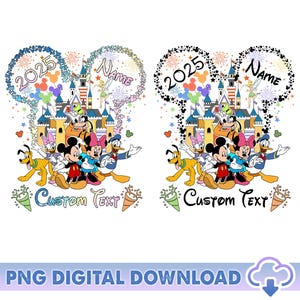 Personalized Disneytrip 2025 PNG, Family Vacation, Disneyland Castle Png, Disneyland Trip, Mickey And Friends Family Trip Digital Download