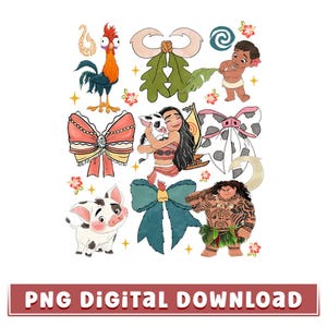 Disneyland Moana Hei Hei Hahn und Pua Coquette Schleife PNG, Disneyland Moana Film, Disneyland Moana Maui Png, Magic Kingdom Digitaler Download
