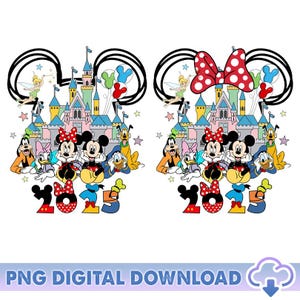 Disneyland Family Vacation 2025 PNG, Disneyland Mickey And Friends Castle Png, Disneyland Family Trip, Disneyland Vacation, Digital Download