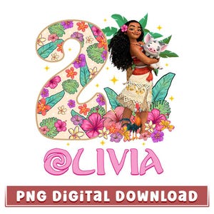 Moana Geburtstag PNG, Prinzessin Geburtstag Reise, Disneyland Familie Matching, Mama Papa Png, Disneyland Png, Maui Png, Moana Film, digitaler Download