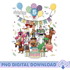 Personalized Toy Story Birthday PNG, Disneyland Birthday Boy Girl Png, Disneyland Family Trip, Custom Toy Story Birthday, Digital Download