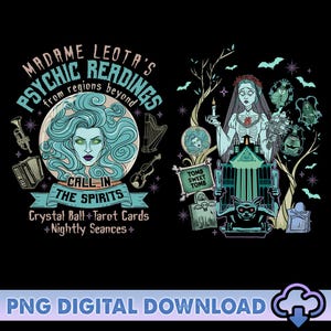 Disneyland Halloween Madame Leota Haunted Mansion PNG, Psychic Readings Foolish Mortals, Disneyland Trip, Halloween Party Digital Download