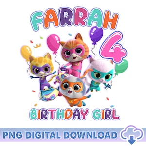 Superkitties Birthday PNG, Junior Super Kitties Music Png, Superkitties Pounce Png, Super Kitties Birthday Family Matching, Digital Download