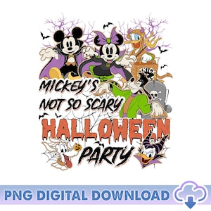 Micky ist nicht so beängstigend, Halloween-Party PNG, Micky und Freunde Halloween Png, Disneyland Halloween Png, Gruselige Saison Png, digitaler Download