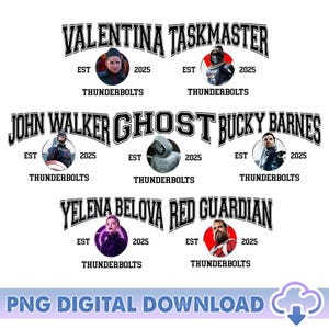 Thunderbolts Characters PNG Bundle, Thunderbolts Png, New Avengers Thunderbolts Png, Thunderbolts Group Png, Superhero Png, Digital Download