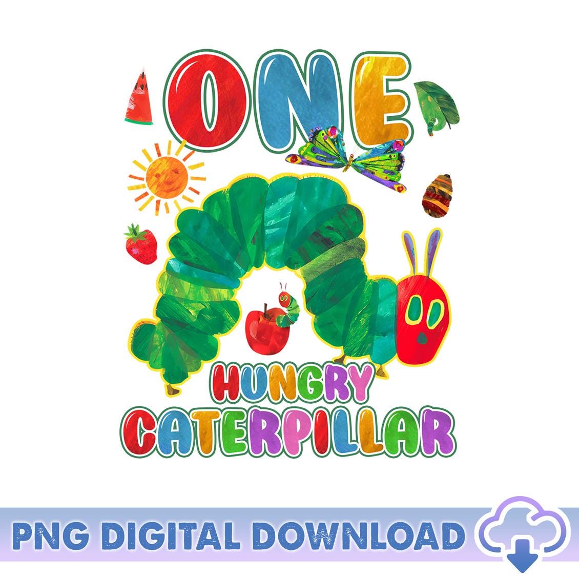 Een hongerige rups verjaardag png, rups familie png, eerste verjaardag png, verjaardag familie-uitje, eerste verjaardagscadeau, digitale download