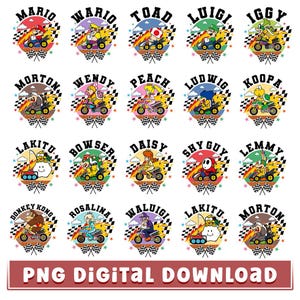 Super Mario PNG Bundle, Super Mario Epic Universe Png, Super Mario Character Png, Super Mario Family Png, Mario And Friends Digital Download