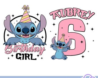 Custom Stitch Birthday Girl PNG, Birthday Family Matching Trip, Stitch Birthday Png, Lilo And Stitch Disneyland Birthday, Digital Download