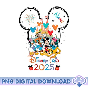 Personalized Disneytrip 2025 PNG, Custom Name Family Vacation Png, Disneyland Family Matching Png, Magical Castle Png, Magical Kingdom Png