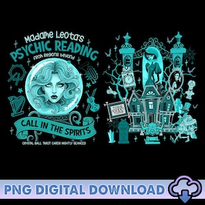 Disneyland Halloween Madame Leota Haunted Mansion PNG, Psychic Readings Foolish Mortals, Halloween Castle, Halloween Party, Digital Download