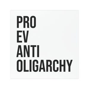 Pro-Evs Anti-Oligarchy- car magnet