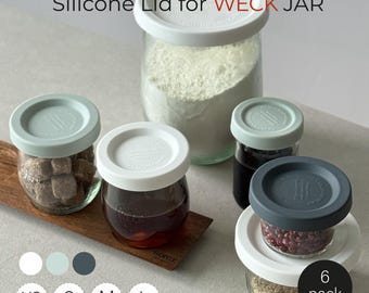 Silicone Lid for Weck Jars | Reusable Airtight Food Storage (Set of 6)