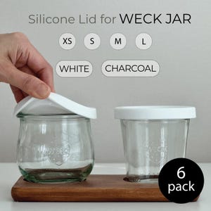 Silikon Deckel für WECK & Oui Joghurt Gläser - 6er Pack - Wiederverwendbar, Luftdicht