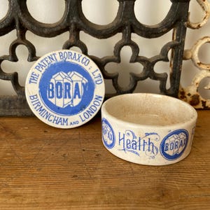 Seltener antiker Borax-Topf aus Keramik mit Deckel