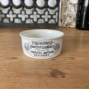 Antik Springfield Home Potted Meats-kruka - Horrocks & Watson, Southport